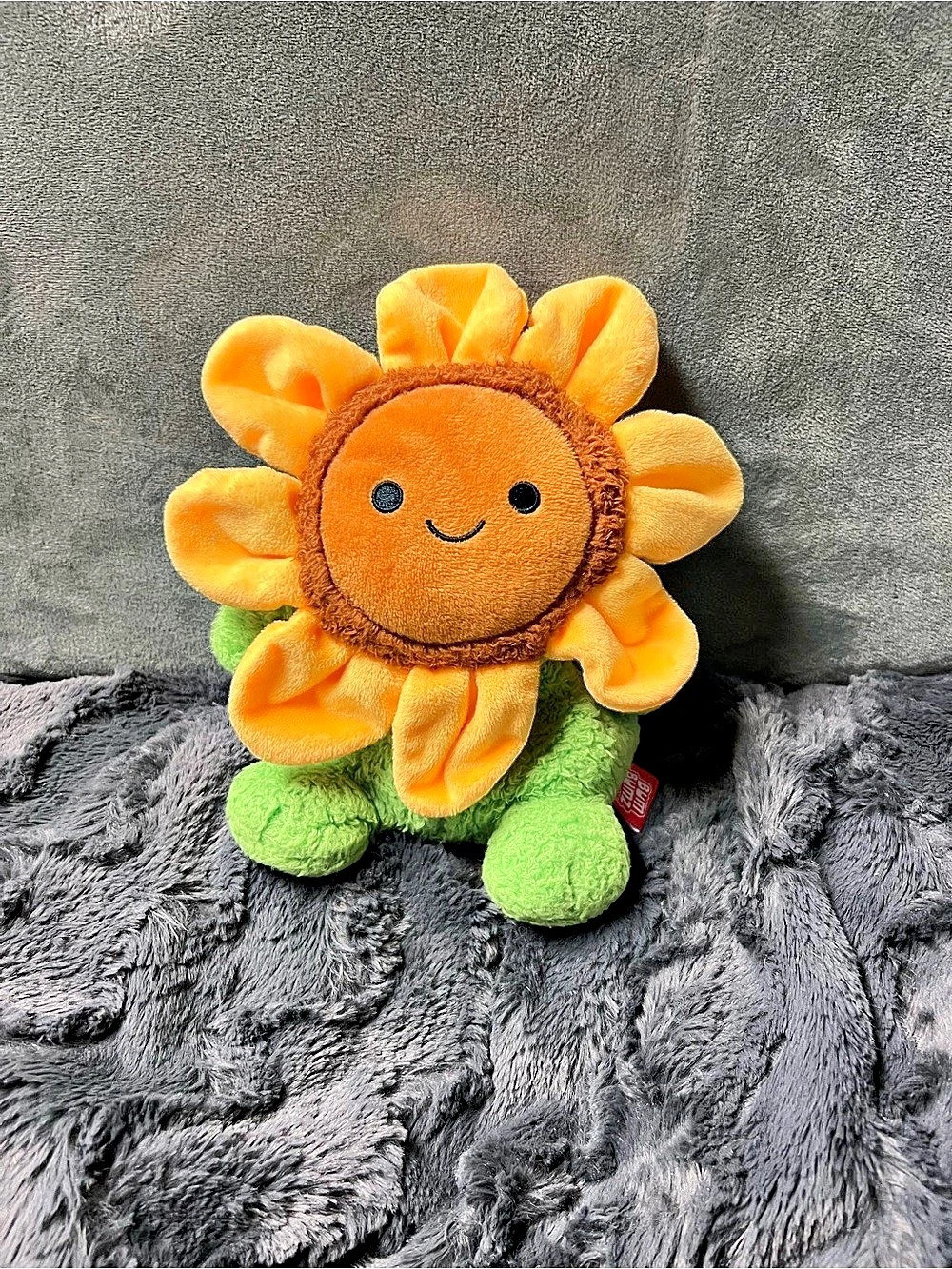 Bun Bunz Sunflower Plush Toy in Green & Orange